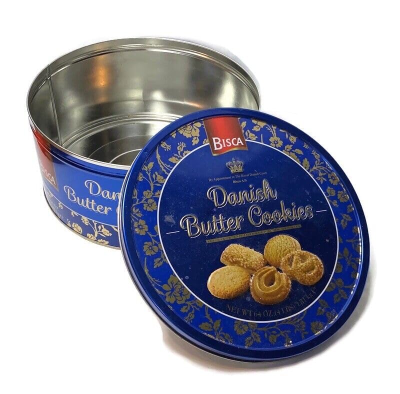 Bisca Danish Butter Cookies 64 oz (1 Tin)