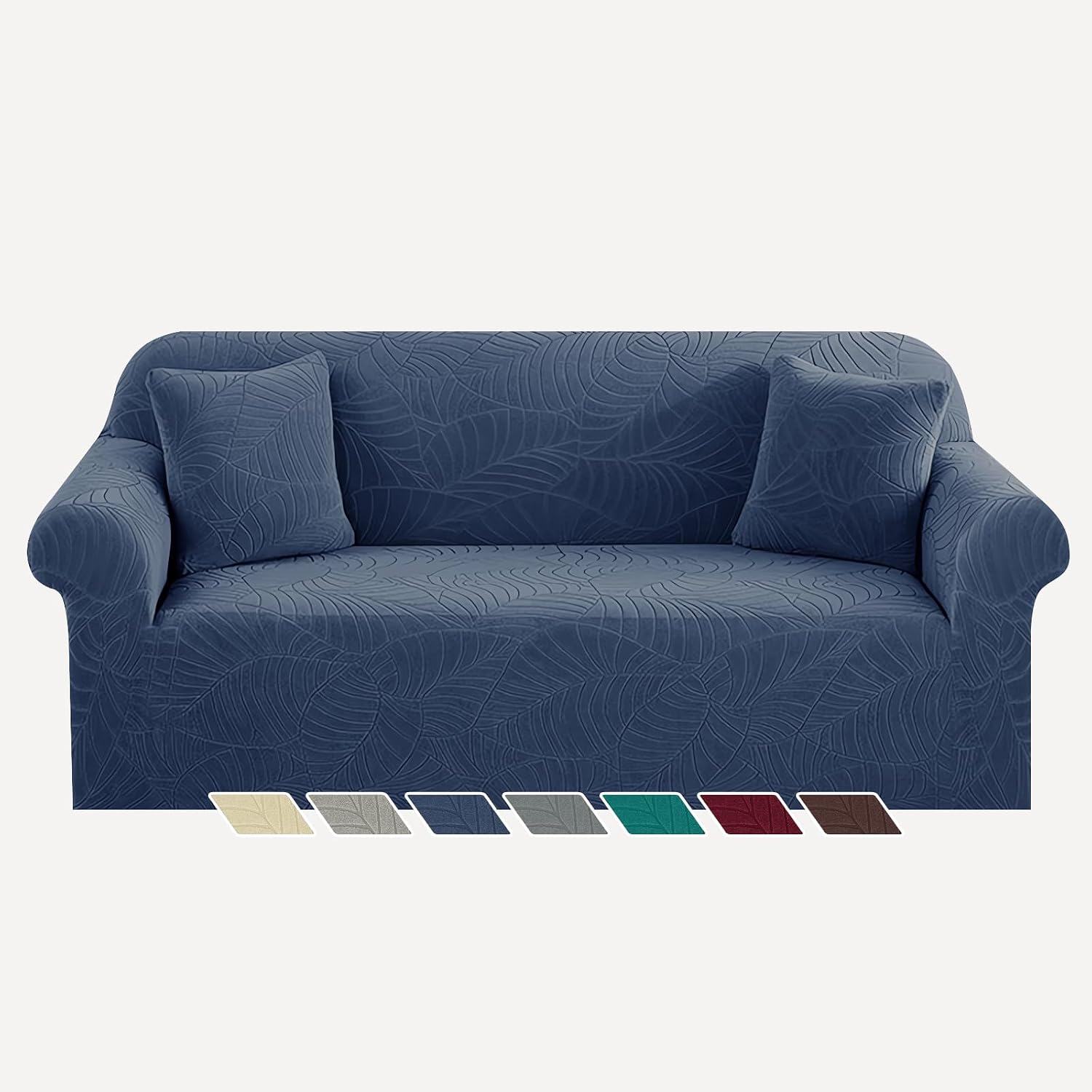 YEMYHOM Couch Cover Latest Jacquard Design High Stretch Sofa Covers for 2 Cushion Couch