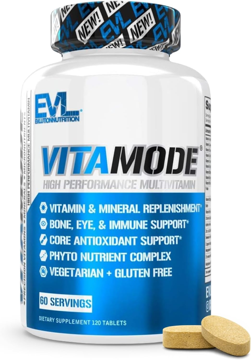 EVL Vitamode - Advanced Daily Men's Multivitamin - 60 Servings | Essential Minerals - Phytonutrient Complex - Active Mens Vitamins for Energy with