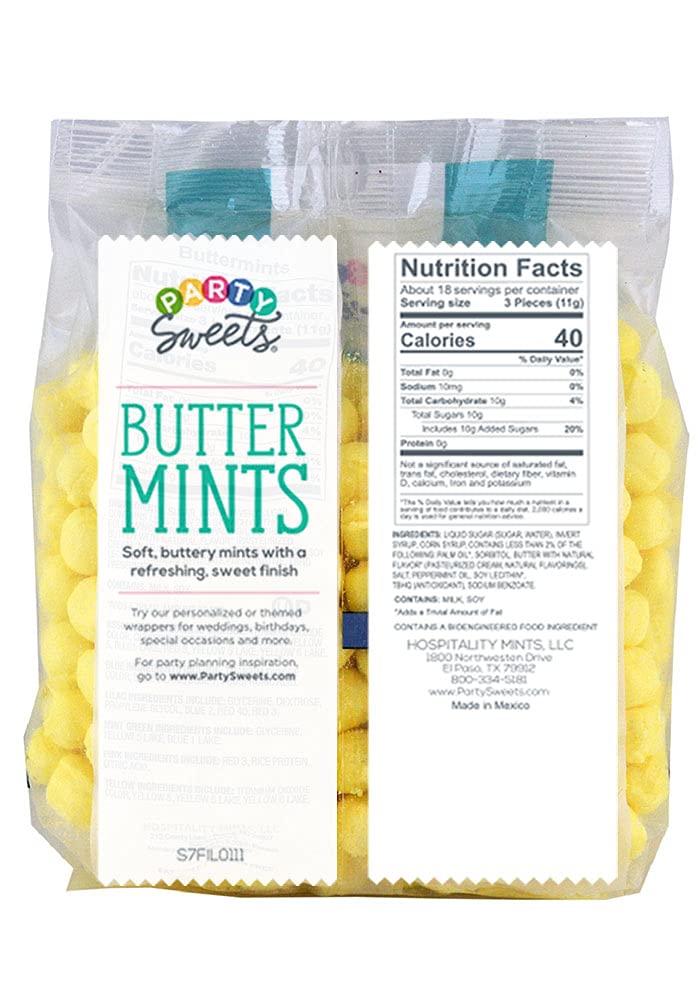 Party Sweets White Buttermints, 14 Ounce, Appx. 100 pieces from Hospitality Mints