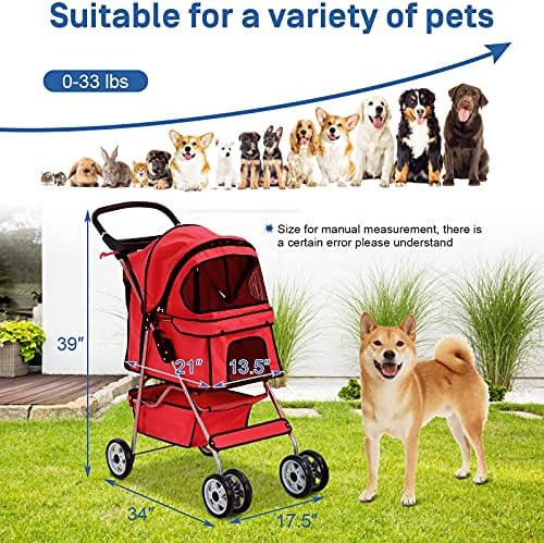 Best 4 Wheels Pet Stroller for Dog and Cat Stroller