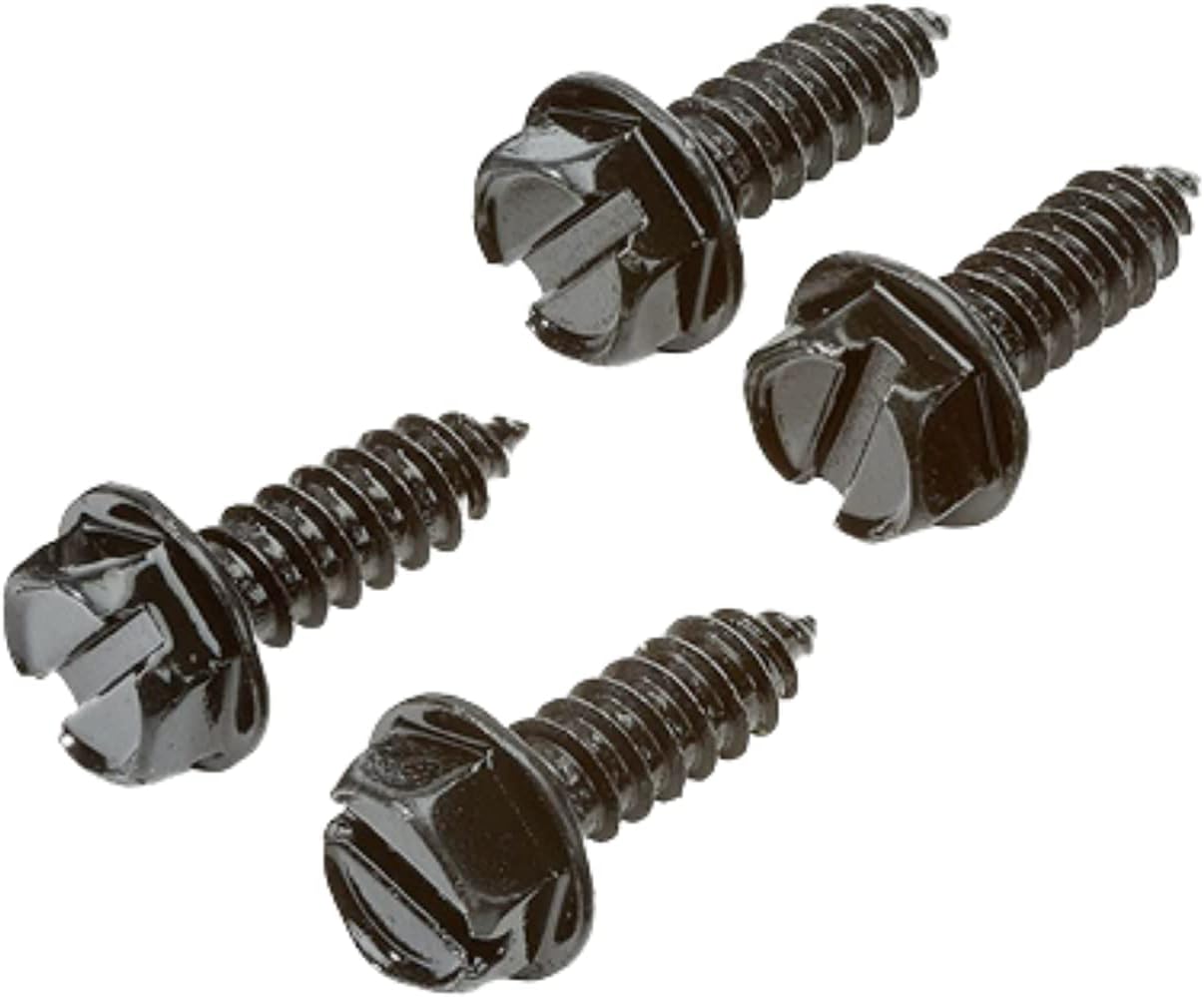 USA Fastener Stainless Steel Screws | Rust Proof, Chrome Locking Screws Set of 4 for License Plate Security to Secure Frames and Covers