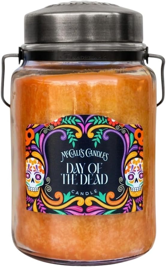 McCall’s Candles | Hot Buttered Rum | 26 oz Scented Candle | USA-Poured | Vintage Rustic Jar with Carrying Handle | Warm Buttery Spiced Rum Fragrance