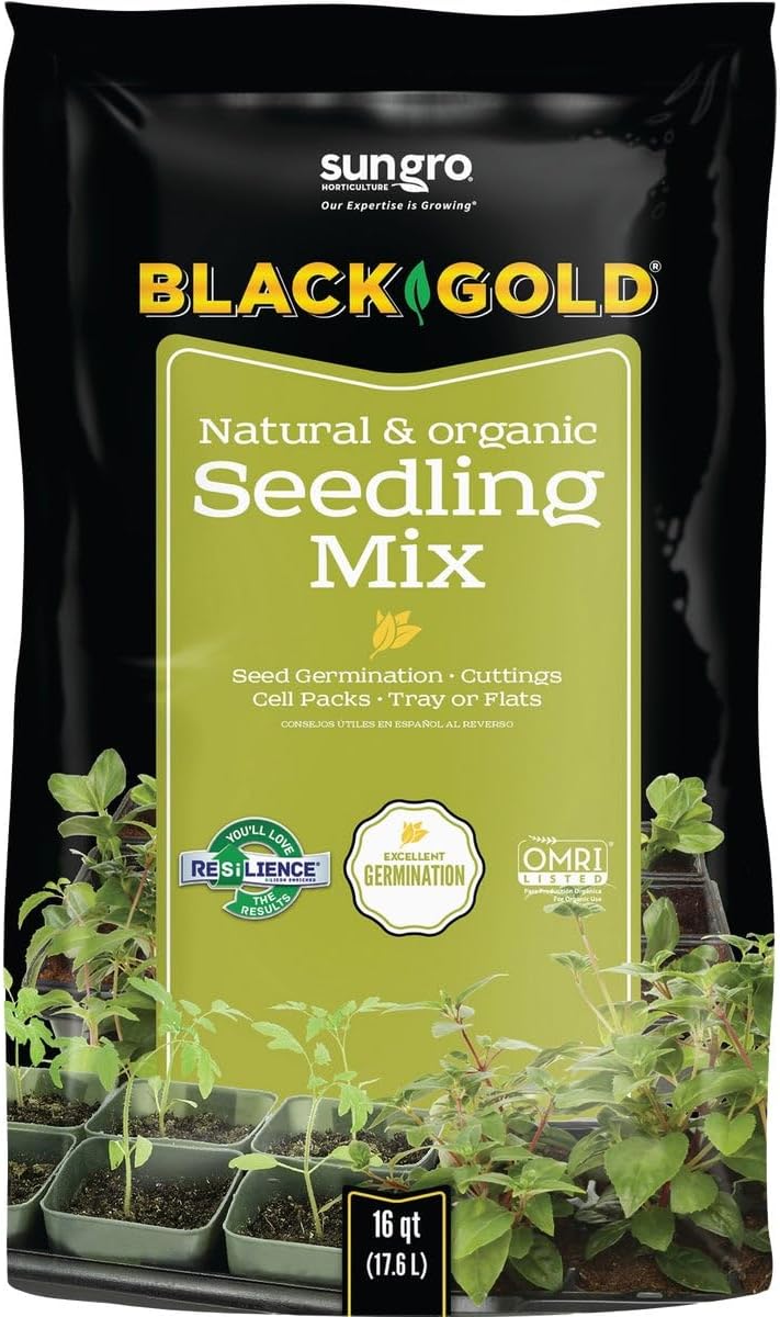 Black Gold Seedling Soil - Starter Soil for Planting Seeds - 16 Qt. - Modern