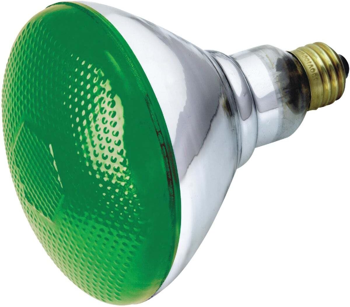 Satco S4424 100 Watt BR38 Incandescent 120 Volt Medium Base Light Bulb, Red