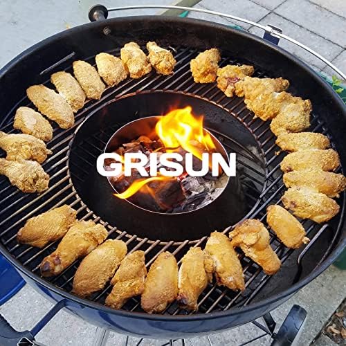 GRISUN Stainless Steel BBQ Whirlpool for Weber Kettle 22 in