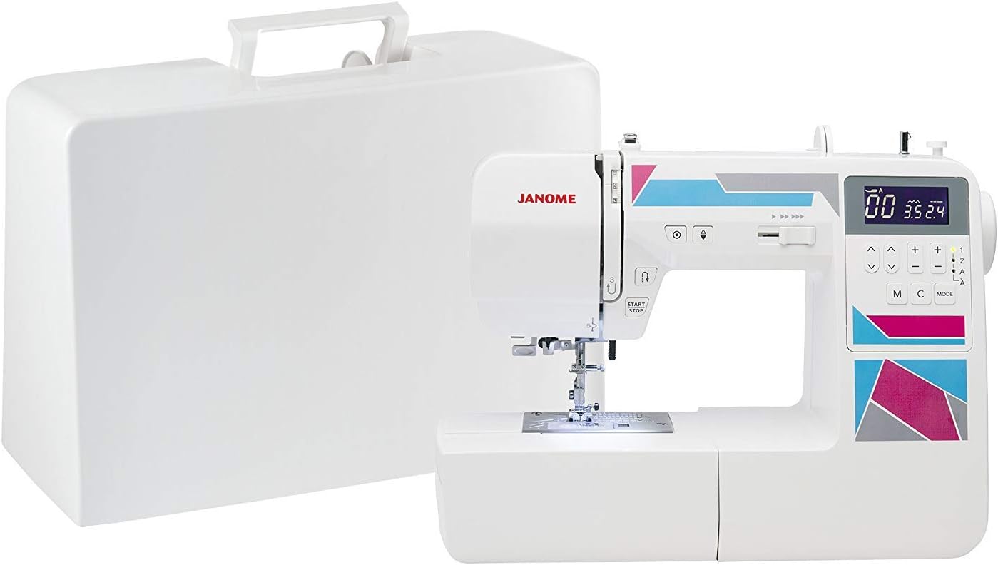Janome MOD-30 Computerized Sewing Machine with 30 Built-In Stitches, 3 One-Step Buttonholes, Drop Feed and Accessories