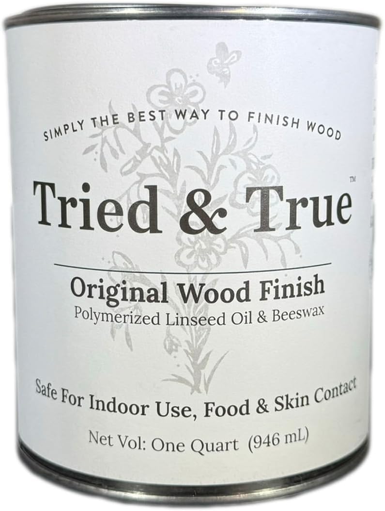 Tried & True Original Wood Finish, Pint | Linseed Oil & Beeswax Blend for Woodworking Projects, Long-Lasting Durability, Food Safe Sealer, Non-Toxic Wood Finish