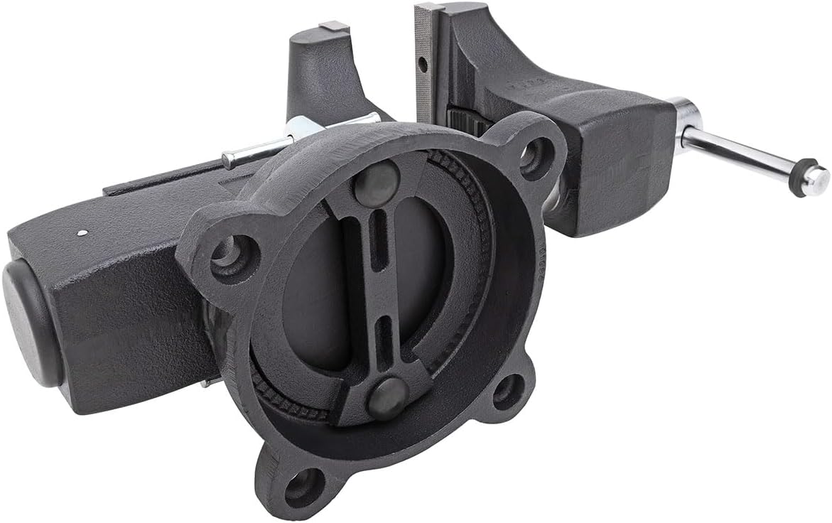 Yost Vises LV-4 Homeowner's Vise | 4.5 Inch Jaw Width with a 3 Inch Jaw Opening Home Vise | Secure Grip with Swivel Base | Blue