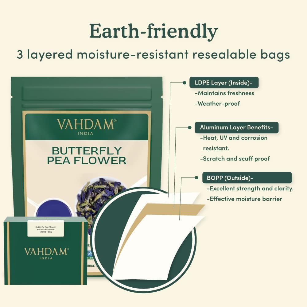 VAHDAM, Green Tea Leaves From Himalayas 170+ Cups (12oz) High Elevation Grown Green Tea Leaves From Himalayas | Pure Unblended Single Origin Green Loose Leaf Tea | Vacuum Sealed