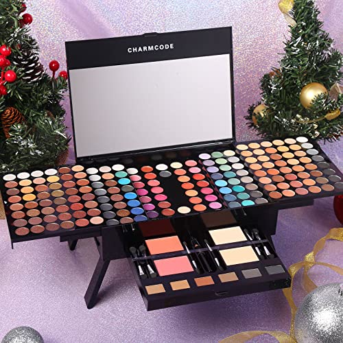 CHARMCODE 190 Colors Cosmetic Make up Palette Set Kit Combination with Eyeshadow Facial Blusher Eyebrow Powder Face Concealer Eyeliner Pencil A