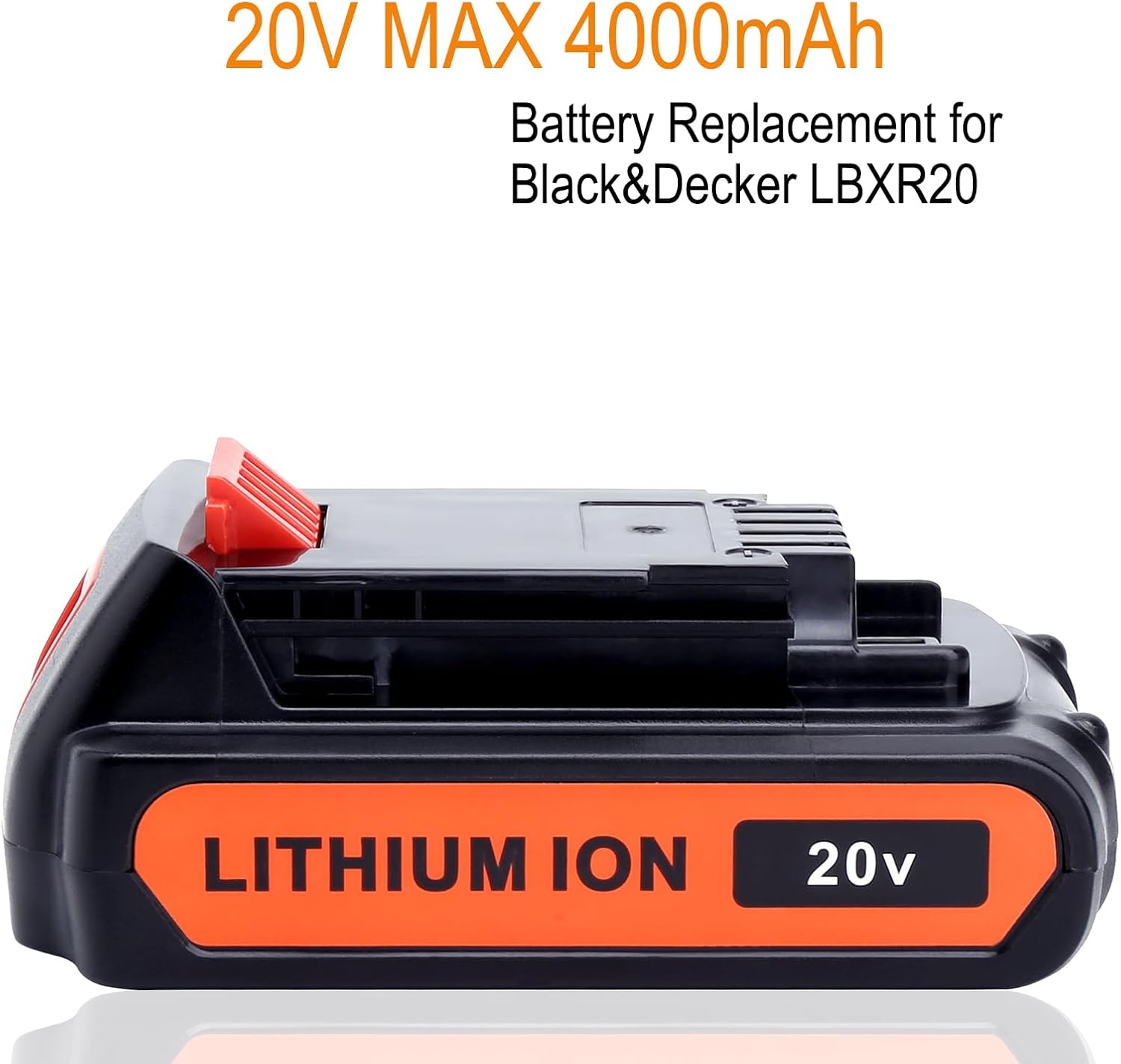 Lasica 2Pack 4.0Ah 20V MAX LBXR20 Compatible with Black and Decker Weed Eater 20V Battery LB2X4020 LBXR2020-OPE LBXR20-OPE2 LBXR20B-2 LB2X3020-OPE