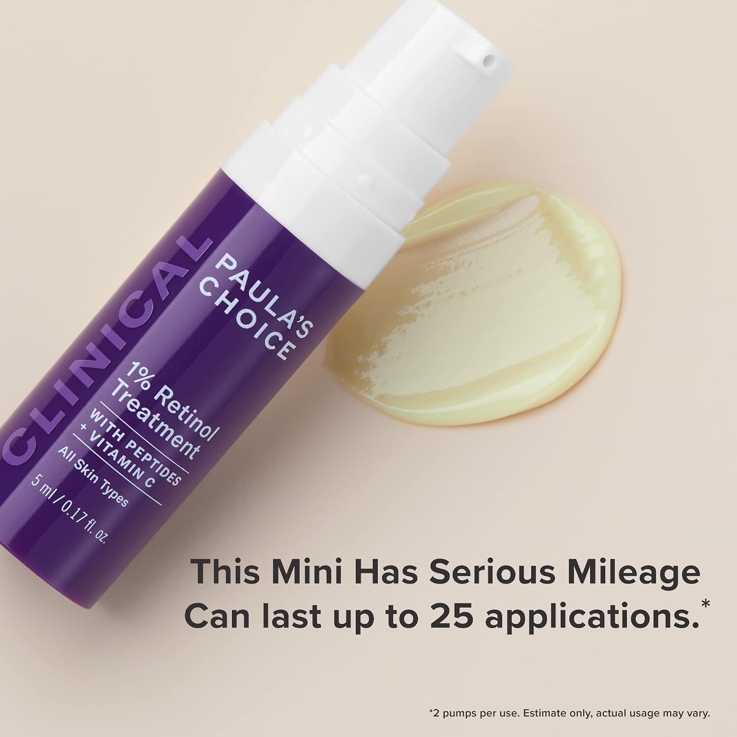 Paula's Choice CLINICAL 1% Retinol Face Treatment with Peptides | Anti-Aging Face Serum with Vitamin C & Licorice Extract for Fine Lines & Wrinkles, Fragrance Free