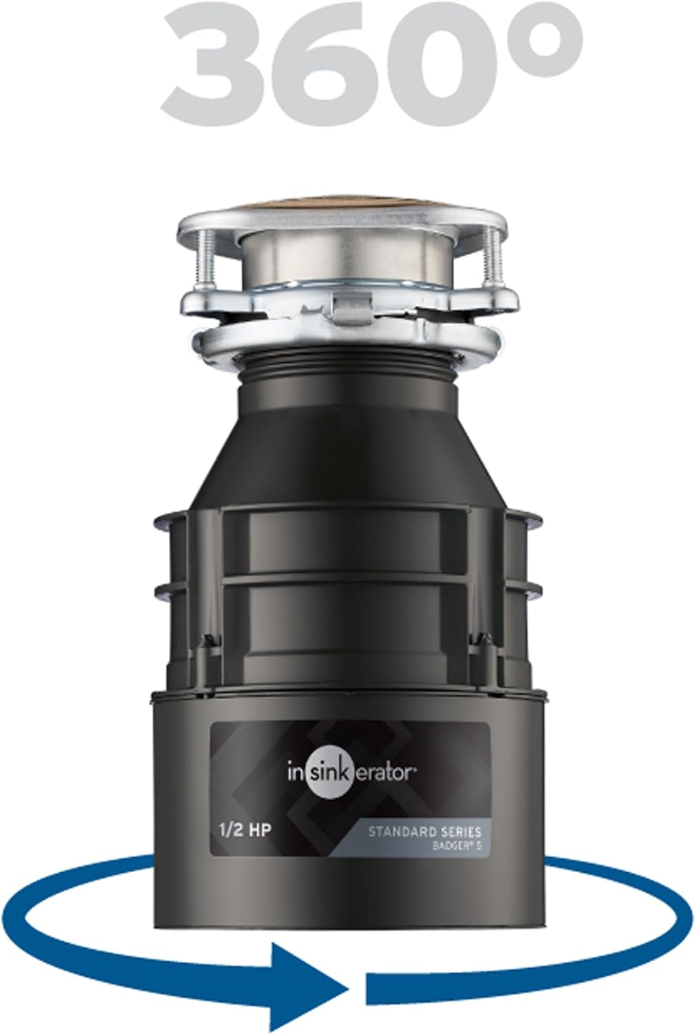 InSinkErator Badger 5 Garbage Disposal, Badger Series 1/2 HP Continuous Feed Food Waste Disposer