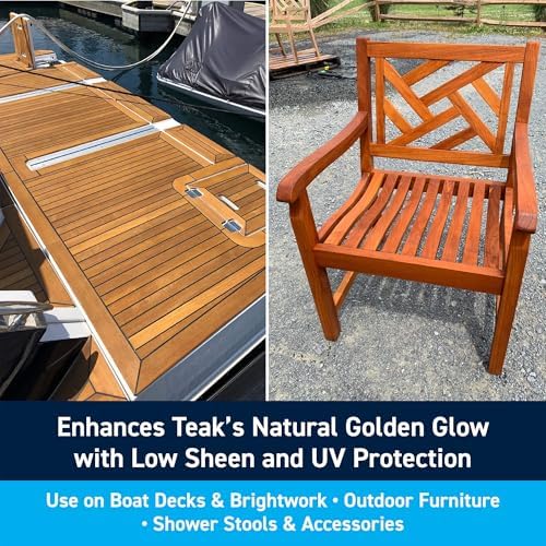 TotalBoat Danish Teak Sealer - Marine Grade Wood Sealer Oil for Boat Decks, Trim and Indoor & Outdoor Teak Furniture