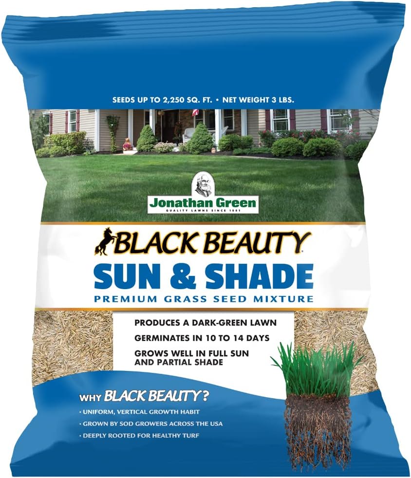 Jonathan Green (12005) Black Beauty Sun & Shade Grass Seed - Cool Season Lawn Seed (7 lb)