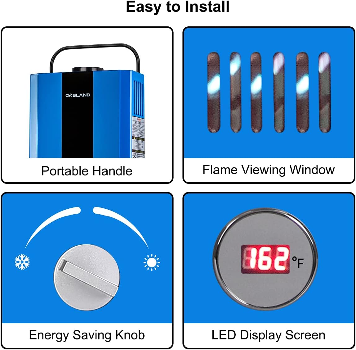 GASLAND BE158L Tankless Water Heater Propane | CSA Certified | 6L 1.58 GPM