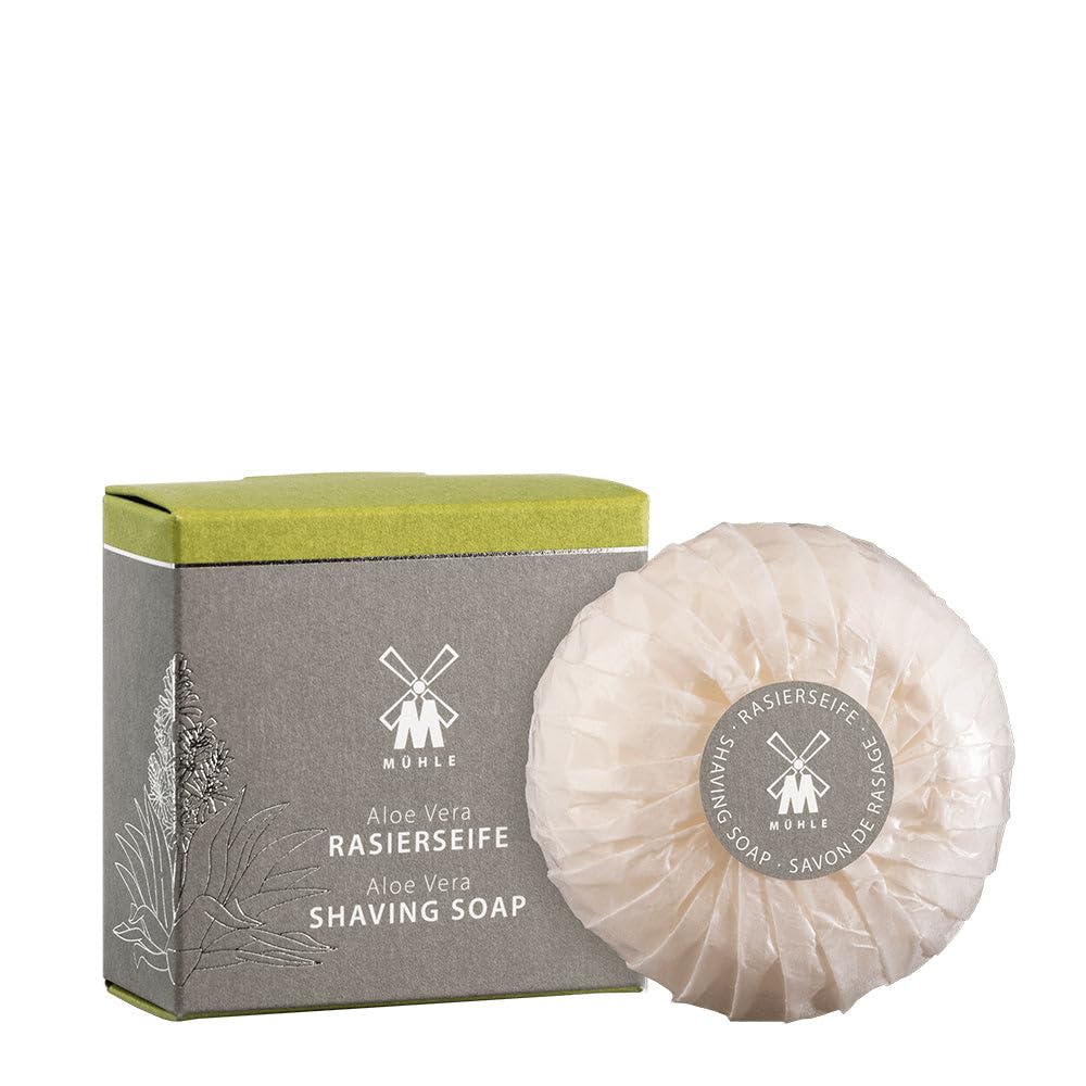 MÜHLE SHAVE CARE Shaving Soap - Sandalwood Luxury Shaving Soap for Men, Rich Lather, Lightly Scented,65g | Warm sandalwood with coriander/star anise; dense creamy foam prepares beard hair for wet shave, suited to normal and dry skin