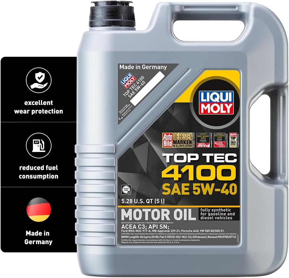 LIQUI MOLY Top Tec 4100 SAE 5W-40 | 1 L | Fully synthetic engine oil | SKU: 2329