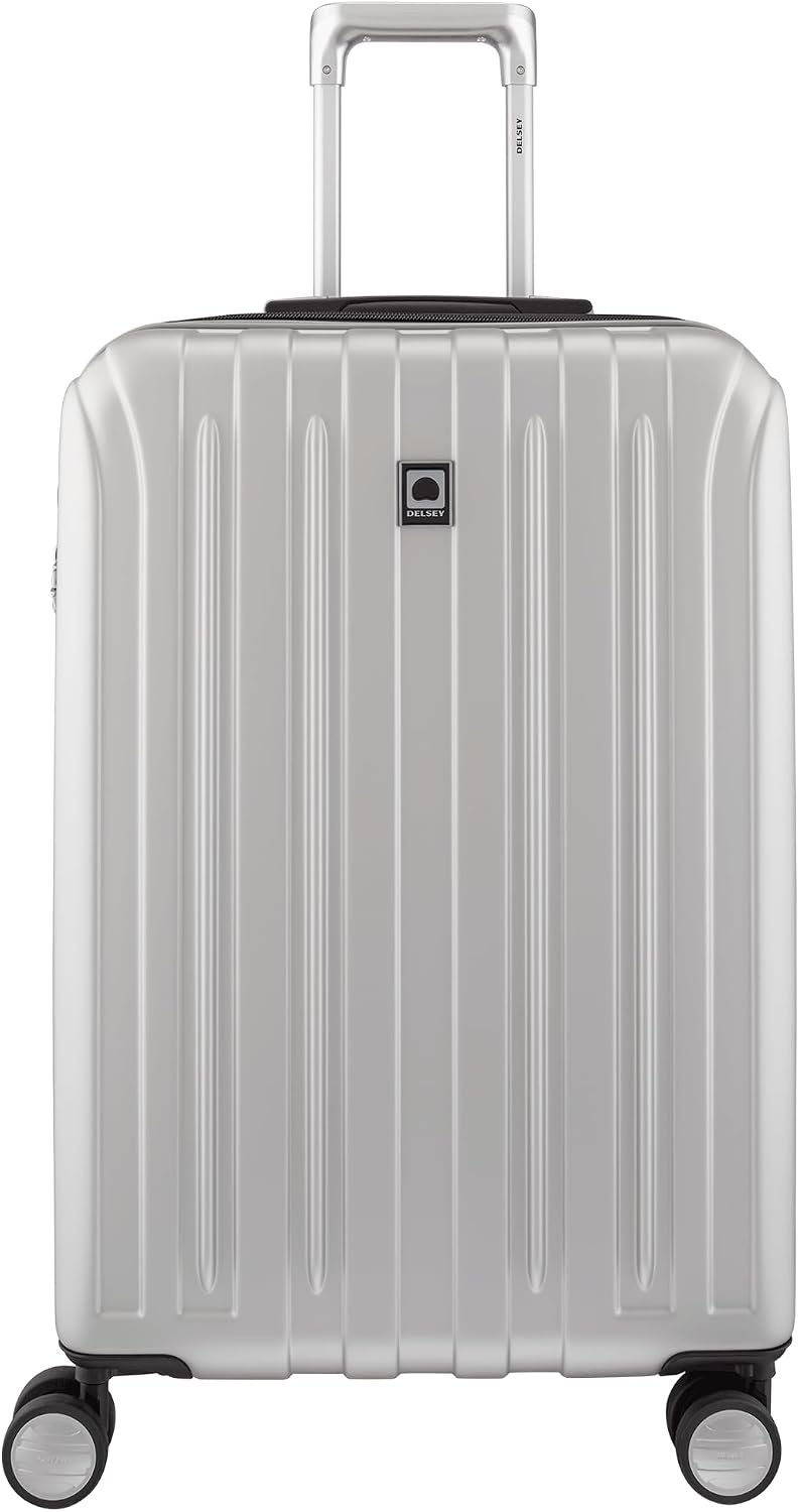 DELSEY PARIS Titanium Hardside Expandable Luggage with Spinner Wheels Carry-On Luggage, Graphite, Carry-On 19 Inch