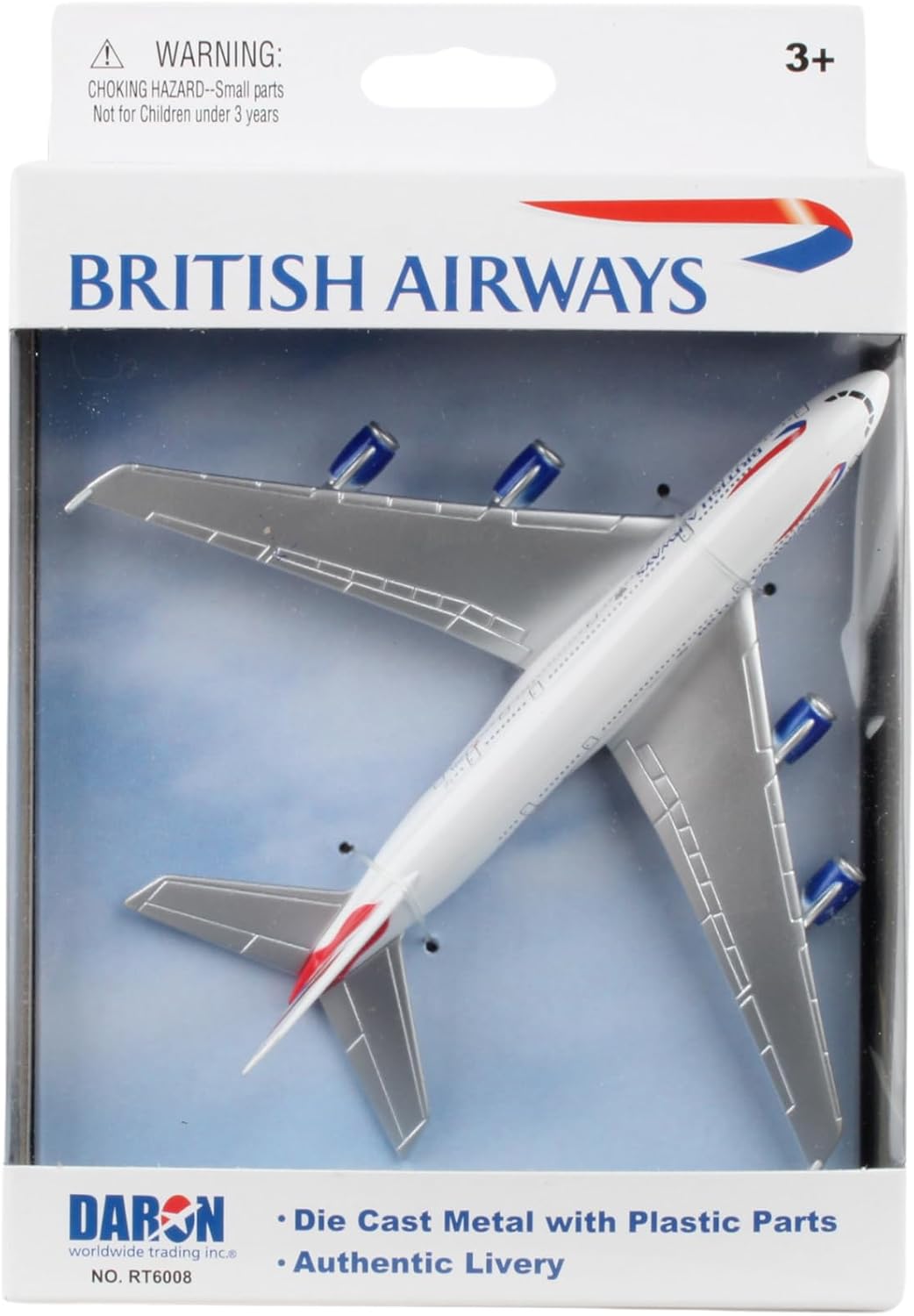 Daron British Airways Concorde Single Plane Toy , White Small