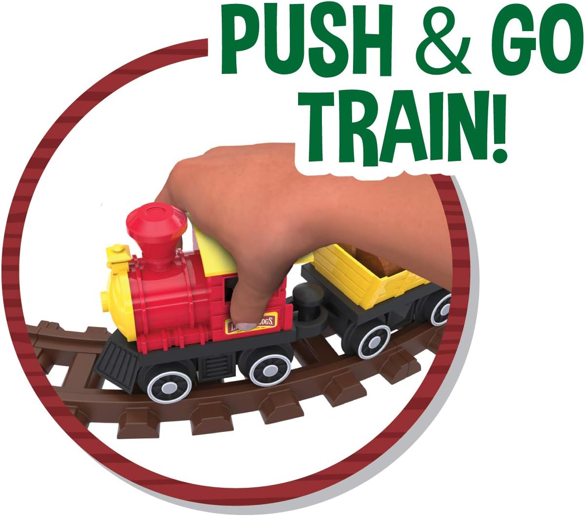 LINCOLN LOGS-Sawmill Express Train - 101 Parts - Real Wood Logs - Buildable Train Track-Ages 3+ - Best Retro Building Gift Set for