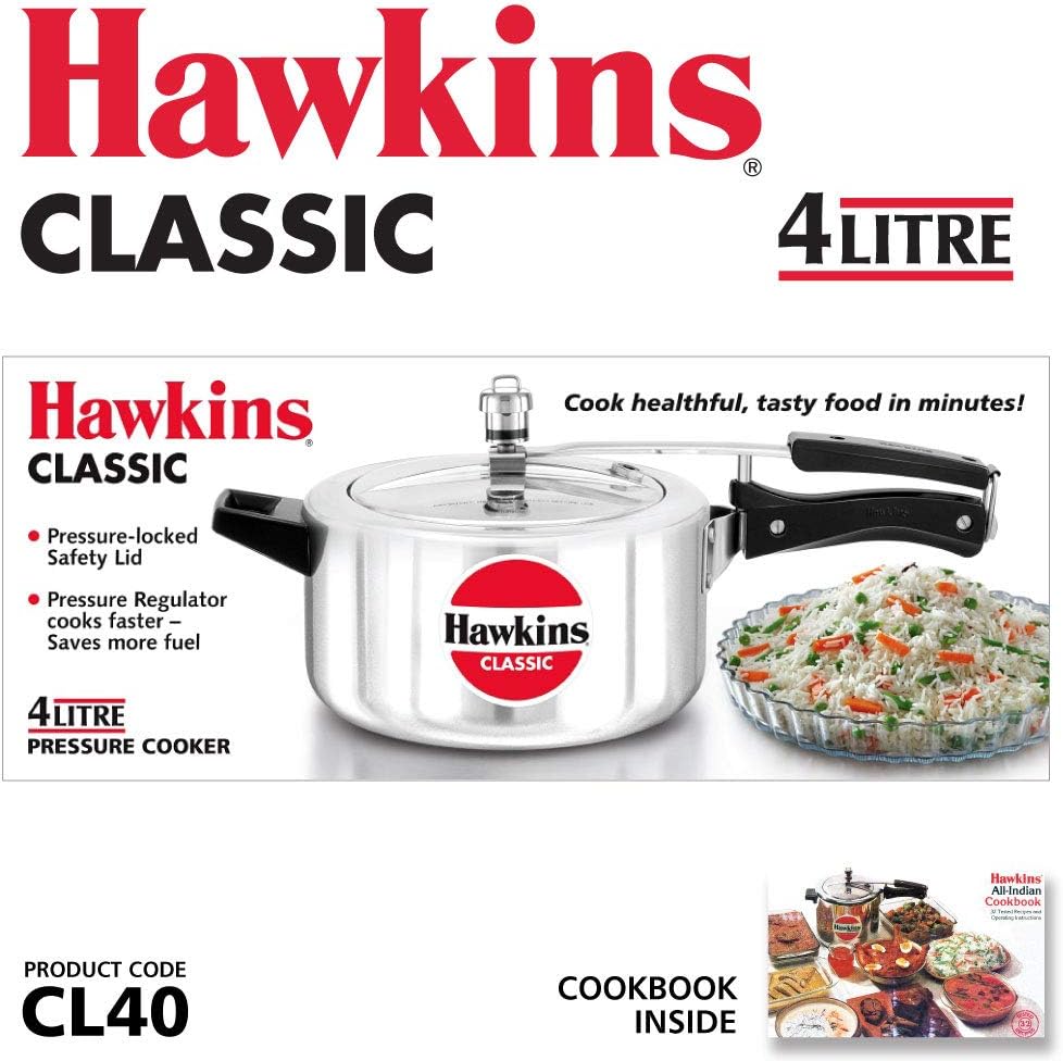 Hawkins Classic Aluminum 6.5 Litre Pressure Cooker