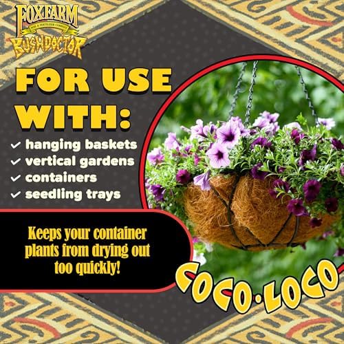 FoxFarm Bush Doctor Coco Loco Potting Mix, 2cu ft - Extends Your Watering Schedule, Triple-Washed to Reduce Salt Content - Perfect for Cultivating Vigorous Plants