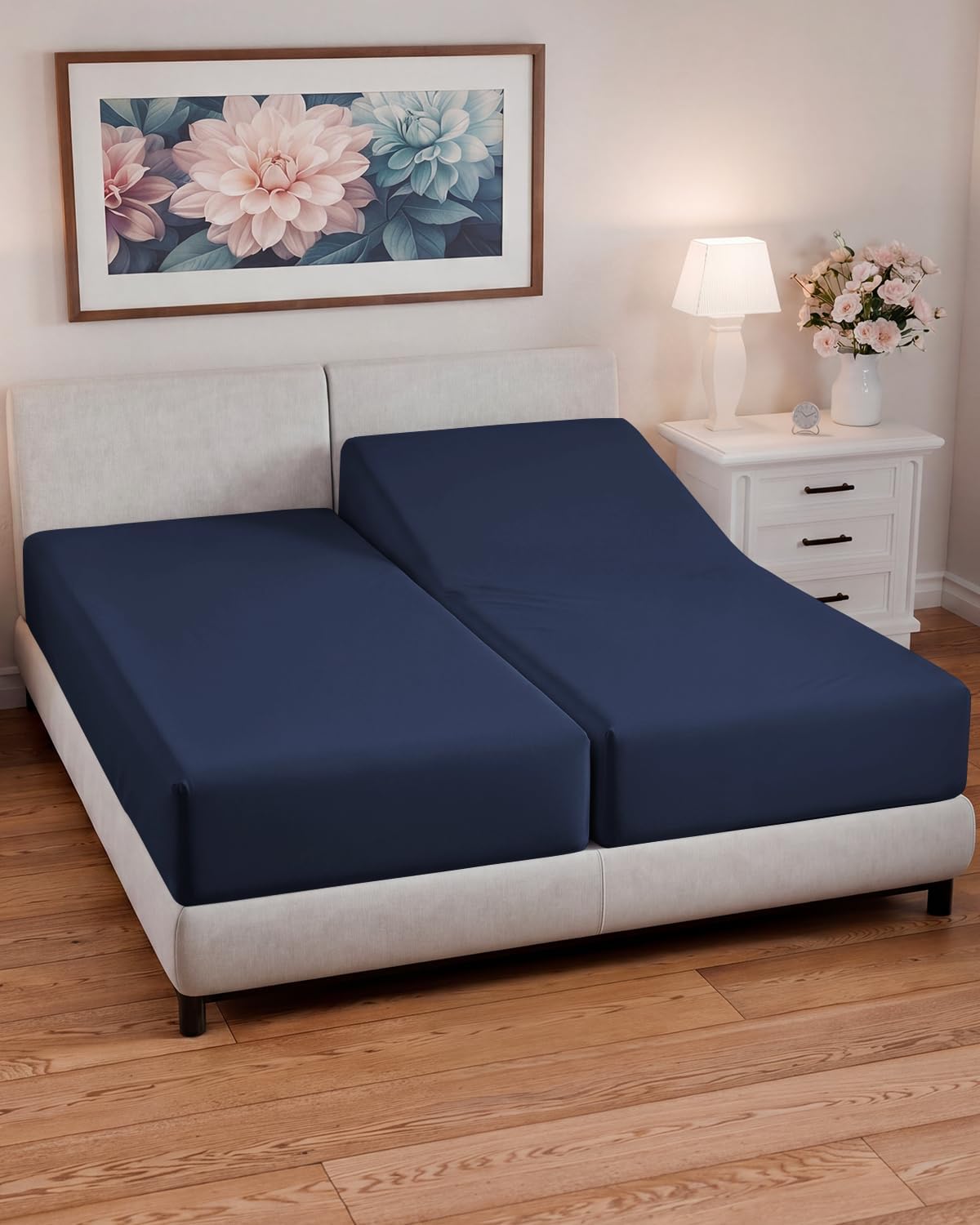 Fitted Hospital Bed Sheet - Hospital Bed Sheets for Home Use - Dark Grey | Ultra-Soft Brushed Microfiber Bedding with 16 Inch Deep Pockets, Extra Long 36 x 84 Fit, Breathable, Cooling and Wrinkle Free