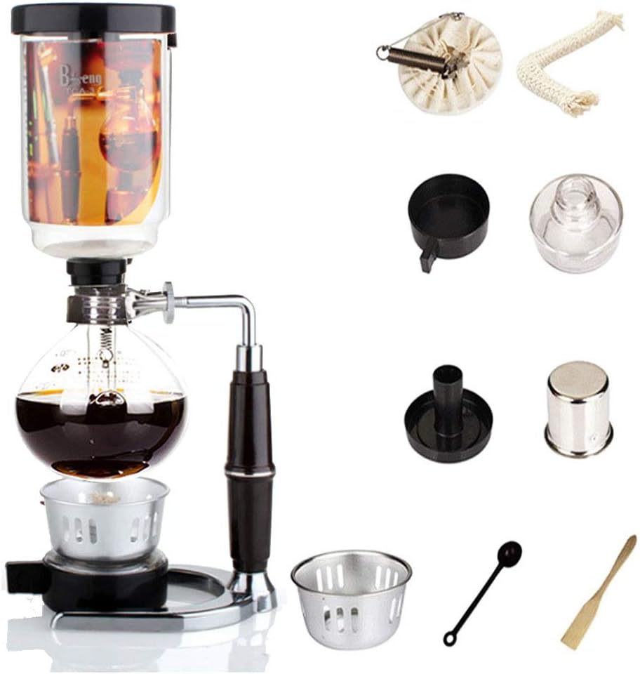 Siphon Coffee Maker Japanese Style Vacuum Glass Siphon Pot Percolators 1-3 Cups Siphon Coffee Maker
