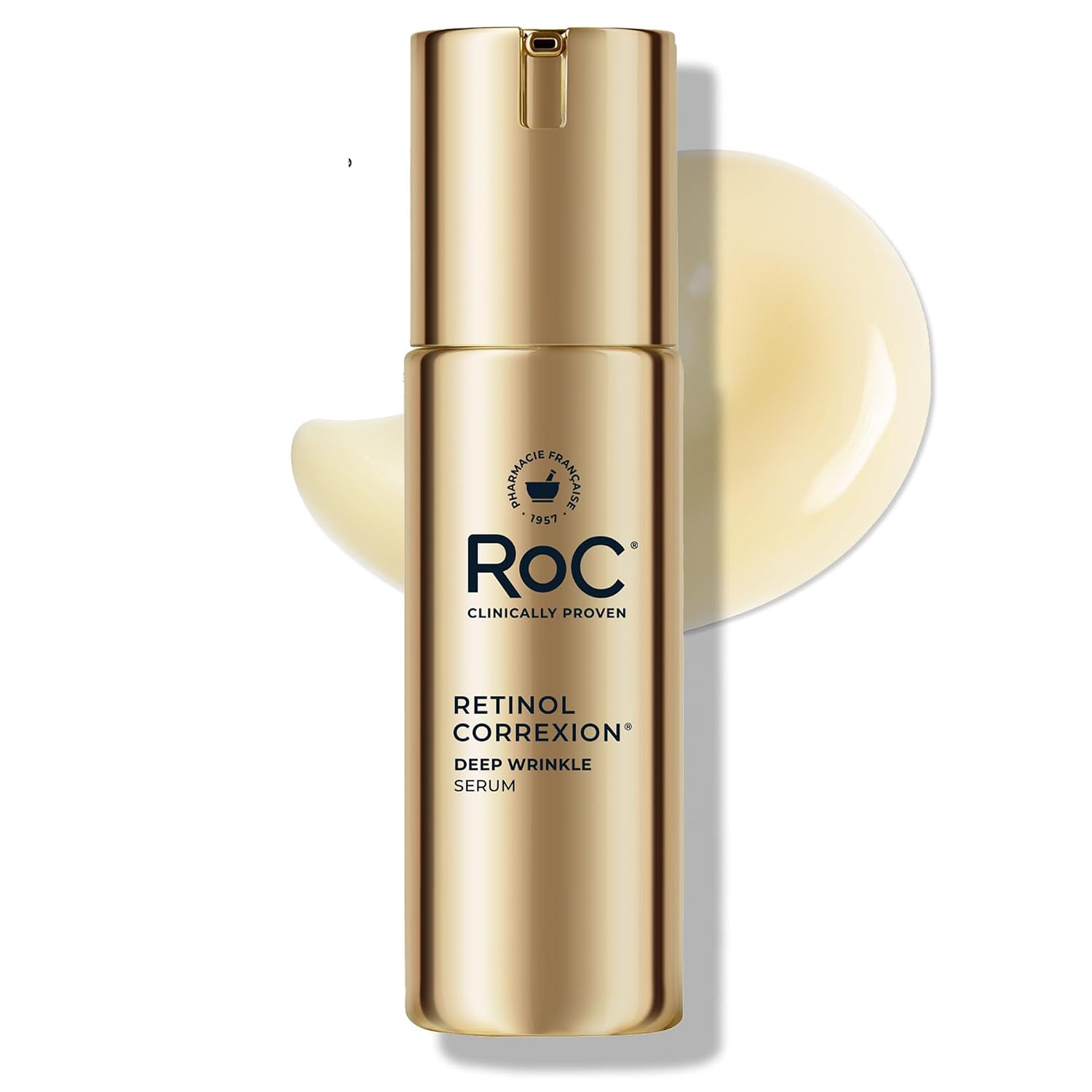 RoC Retinol Correxion Wrinkle Filler for Deep Wrinkles with Hyaluronic Acid | 1oz retinol serum for face, skin care for women and men, visibly reduce fine lines, clinically proven, packaging may vary