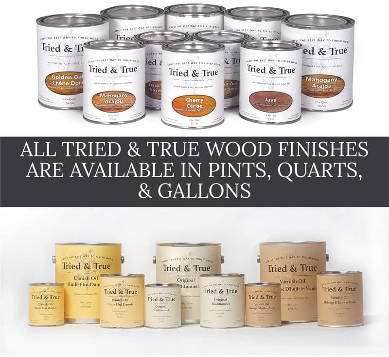 Tried & True Original Wood Finish, Pint | Linseed Oil & Beeswax Blend for Woodworking Projects, Long-Lasting Durability, Food Safe Sealer, Non-Toxic Wood Finish