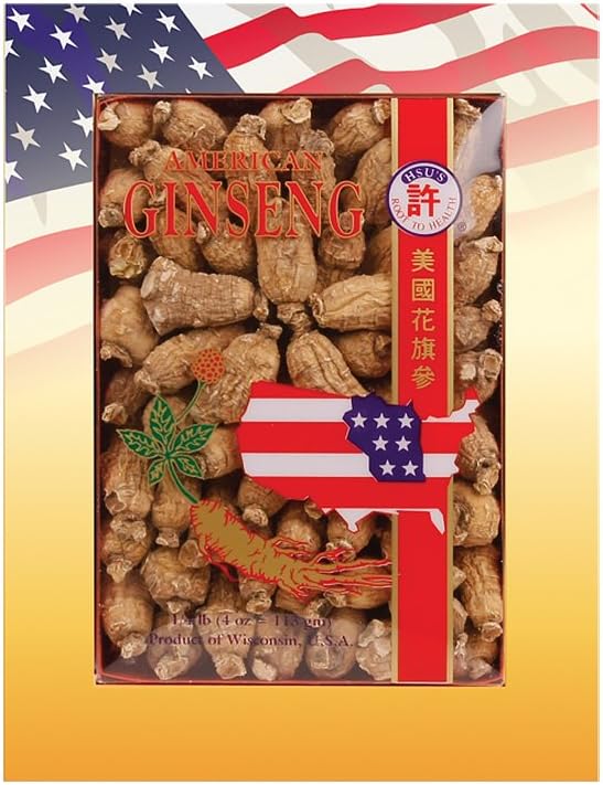 Hsu's SKU 110-4 | Short Extra Large | Cultivated Wisconsin American Ginseng Direct from Ginseng Gardens | 许氏花旗参 | 4oz Box, 西洋参, B005HSX9VM