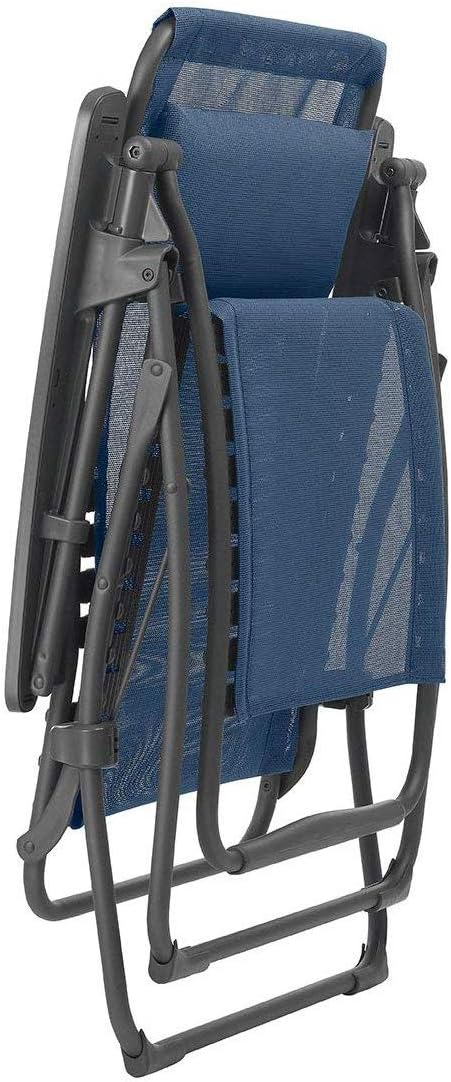 Lafuma Futura Series Patio and Poolside Zero Gravity Outdoor Lounge Recliner Chair with Adjustable and Removable Headrest, Moss Green