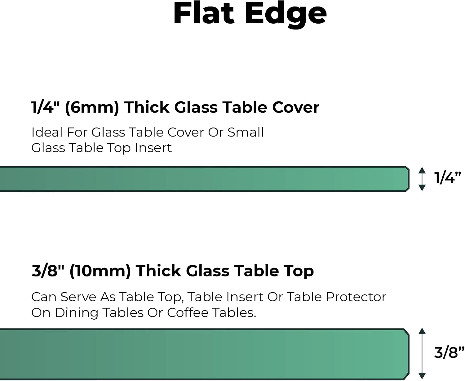 Clear Tempered Glass Table Top 22 Inch Square Flat Polished Edge with 1/4 Inch Thickness for Dining, Coffee or Side Tables by Fab Glass and Mirror