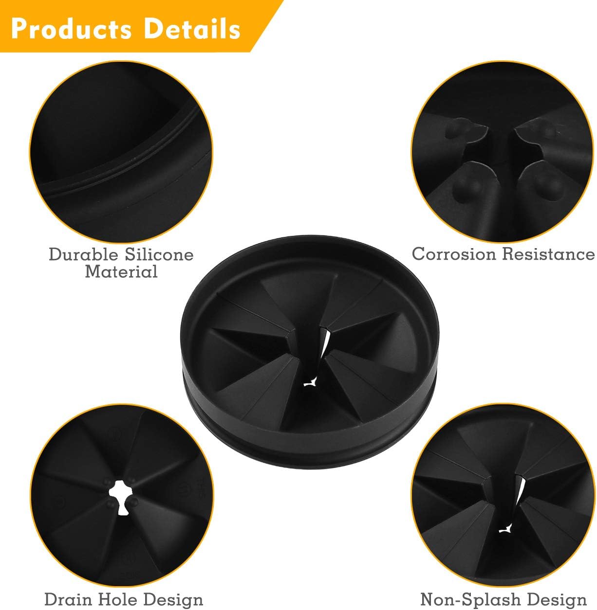 Sink Baffle, Replacement for Evolution, Garbage Disposal Splash Guards, Quite Collar, Drain Plugs, Disposer Accessories for Whirlaway, Waste King