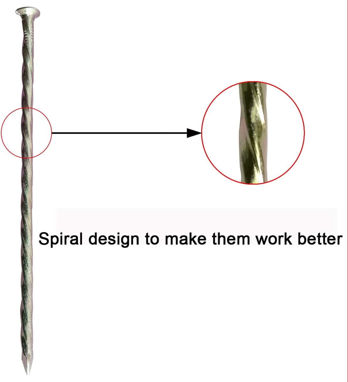 9 Pack 8 Inch Galvanized Tent Spikes,Metal Edging Spikes Landscape