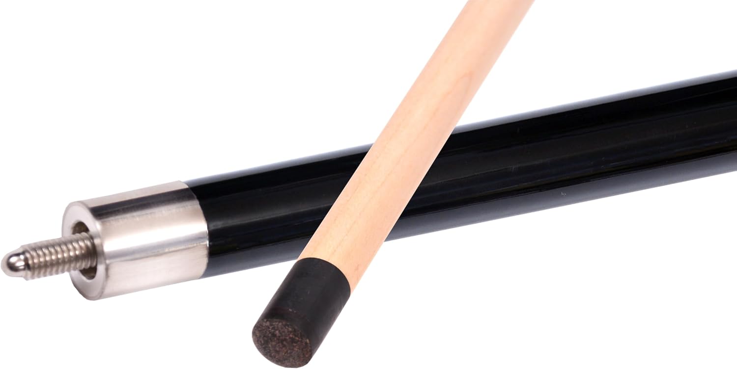 Accuplay Billiards 58" - 2 Piece Break Pool Cue Stick Made of Hardwood Canadian Maple - 23 Ounce Choose Black, Red, Green or Blue