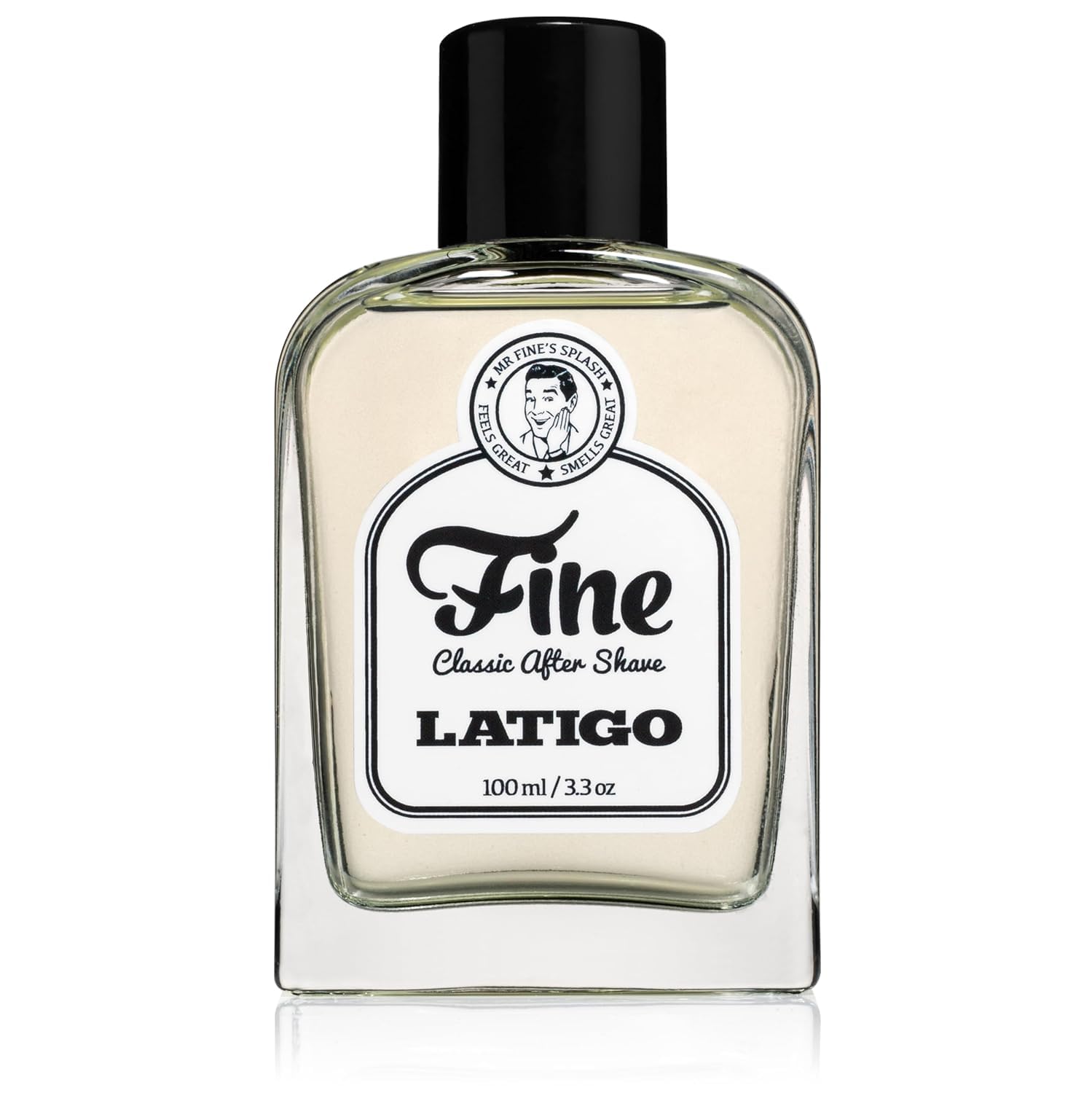 Fine Italian Citrus Classic Aftershave for Men, Made in USA, Four Simple Ingredients, Cooling MentholSplash, Inspired by a 1916 Mediterranean Classic, Bergamot Neroli Petitgrain Scent, 100ml