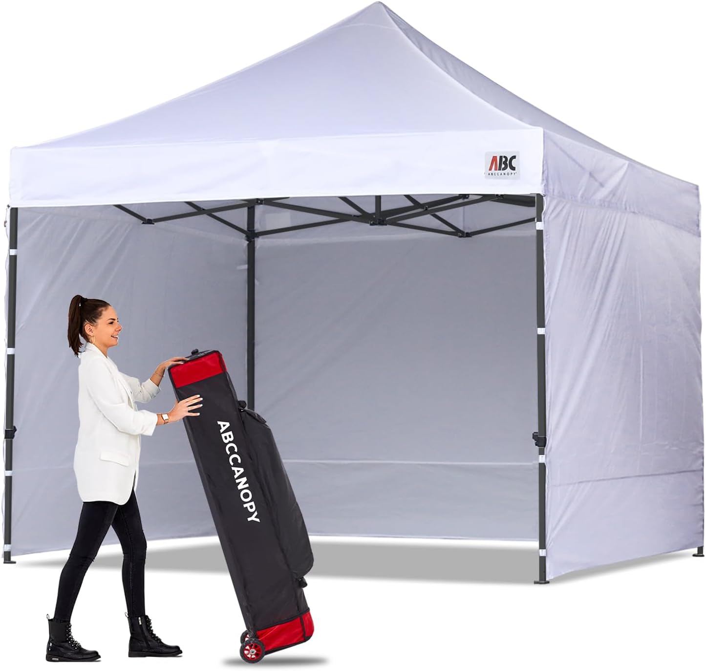ABCCANOPY Heavy Duty Easy Pop up Canopy Tent with Sidewalls 10x20, Turquoise