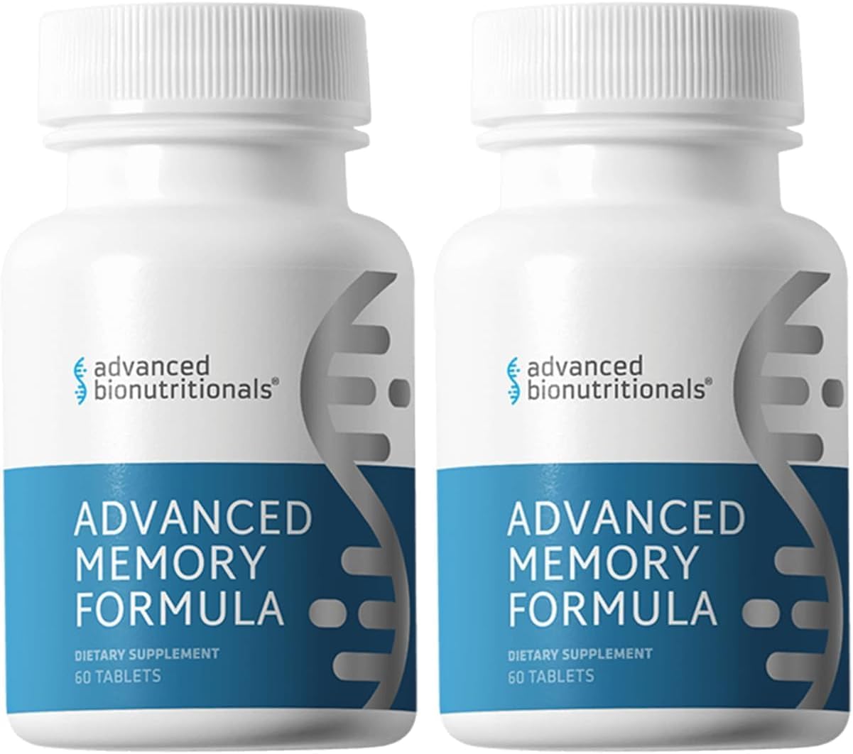 Advanced Bionutritionals Advanced Memory Formula, Brain Booster Supplement for Memory and Focus, Acetylcholine, Alpha-GPC, NeuroFactor, Manufactured in The USA, 60 Tablets