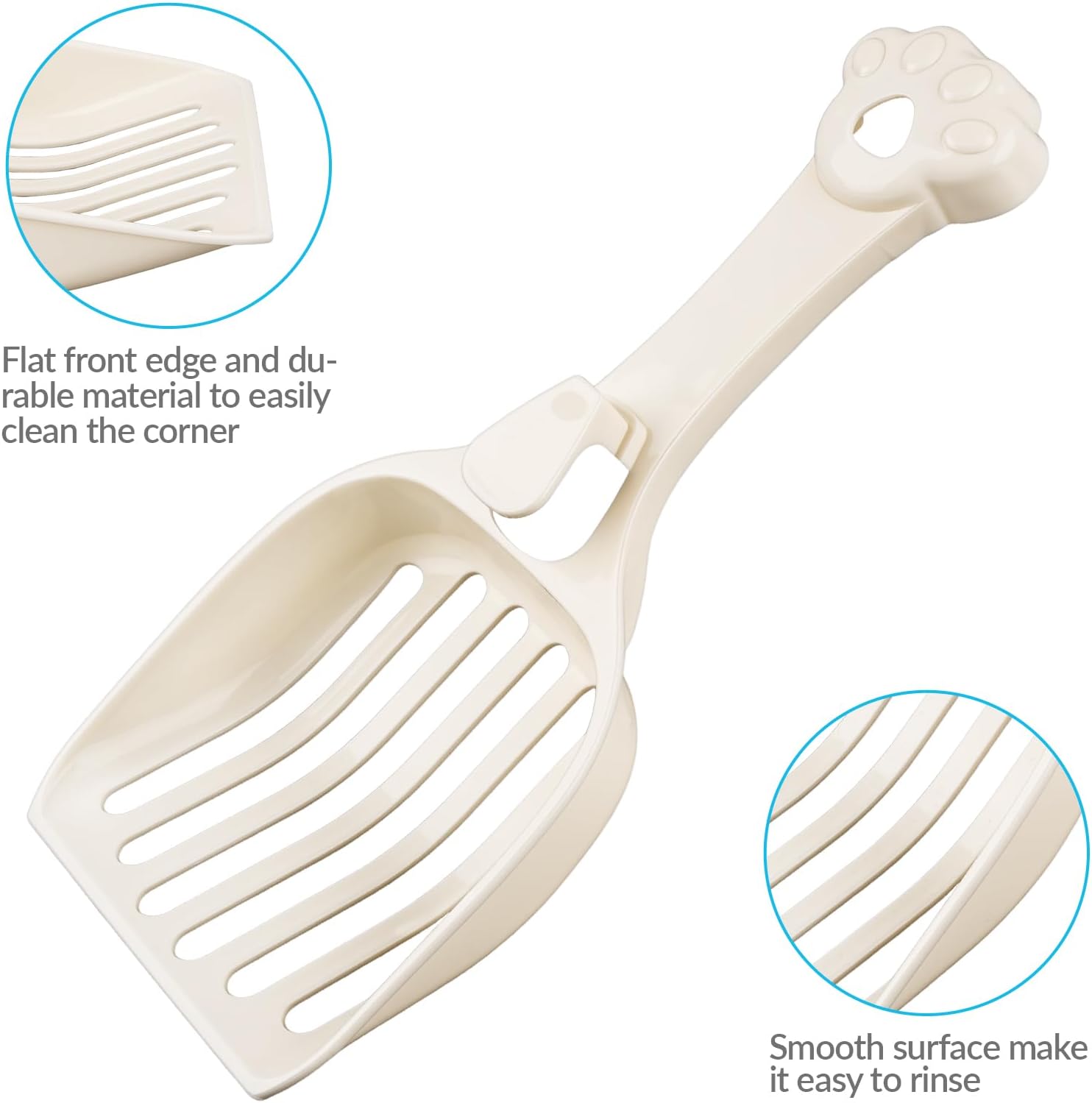 Depets Cat Litter Scoop, Kitty Litter Scooper for Pine Pellet, Wide Slats