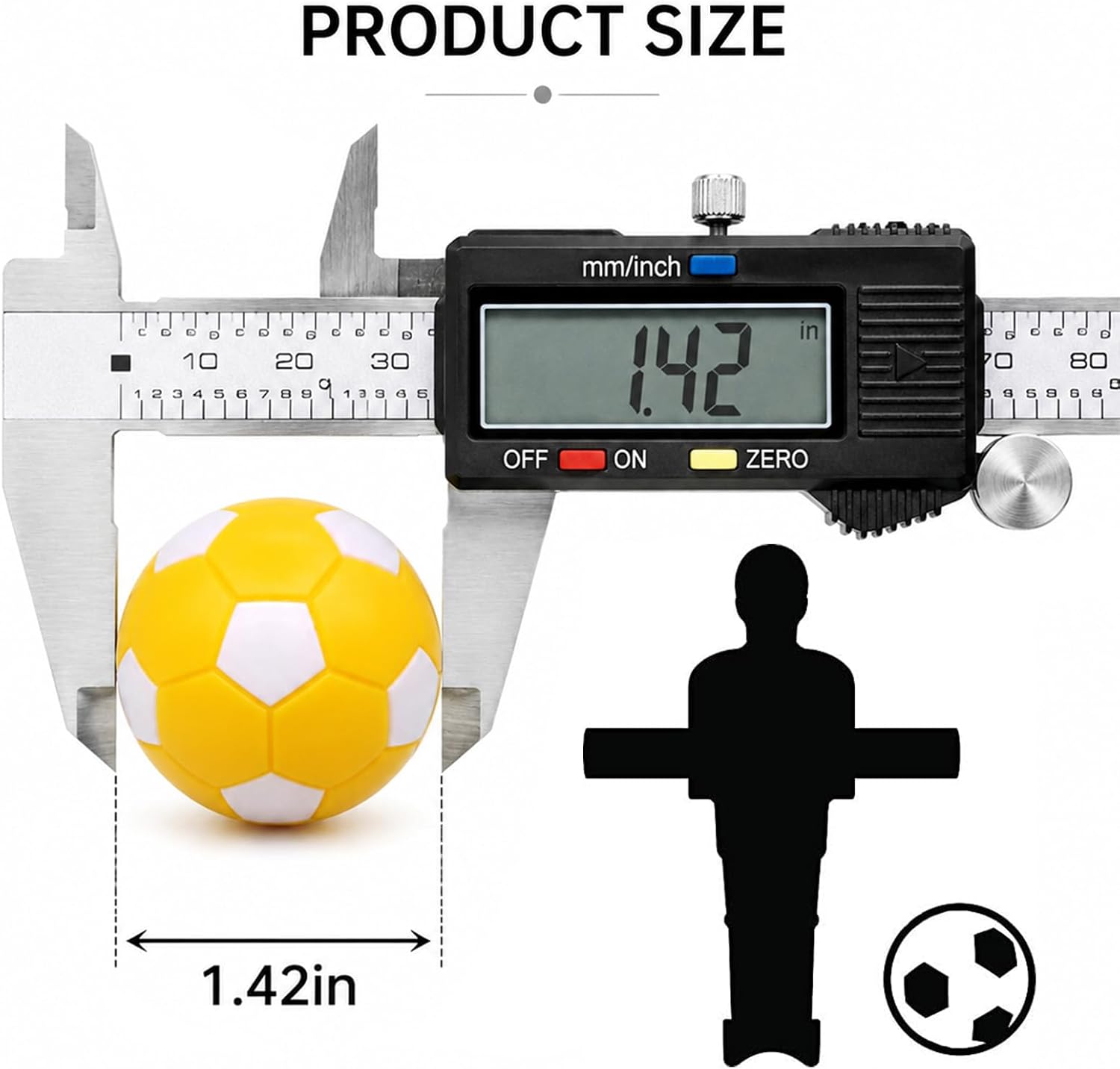 OuMuaMua Foosball Table Soccer Balls for Tabletop Game | 9pcs, 1.42inch, multicolor, accessory replacements, for soccer game day, family gathering