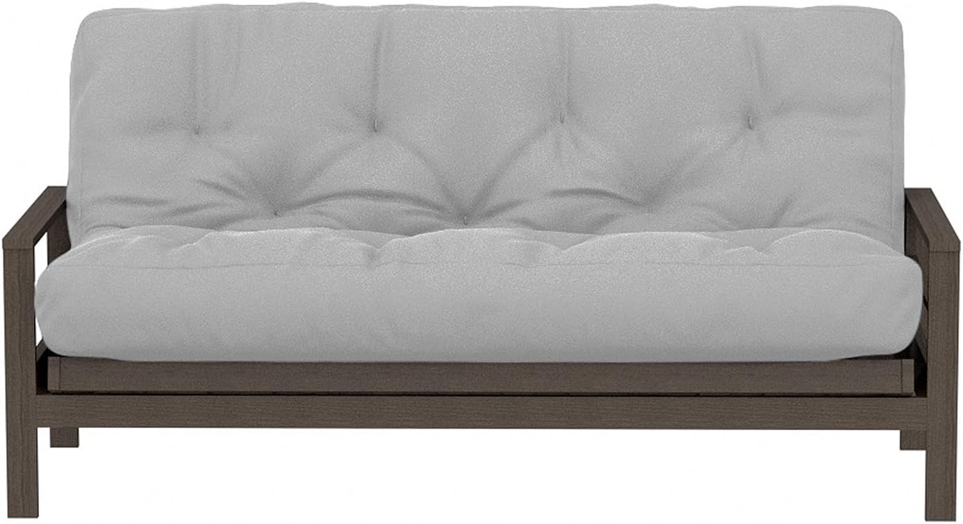Royal Sleep Products by The Futon Factory 12 inch Foam Futon Mattress - Solid Black Fabric - Full Size - CertiPUR Certified Foams - Made in USA - (Frame not Included)