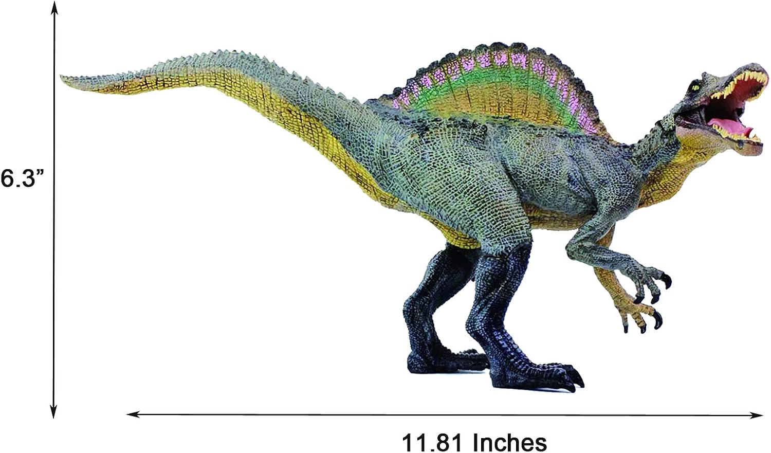 Gemini & Genius Dinosaur Toys for 3 4 5 6 7 Year Old Boys, Spinosaurus with Movable Jaw Dino Action Figure, Cool Birthday Cake Topper, Party Gift