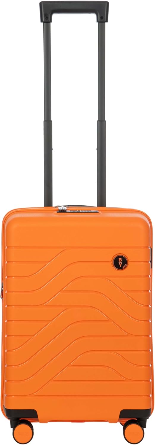 Bric's B|Y Ulisse Checked Luggage with Spinner Wheels – Expandable Lightweighted Hard Shell Suitcase, TSA Combination Lock - Removeable Wash Bag Included - 30 Inch, Mango