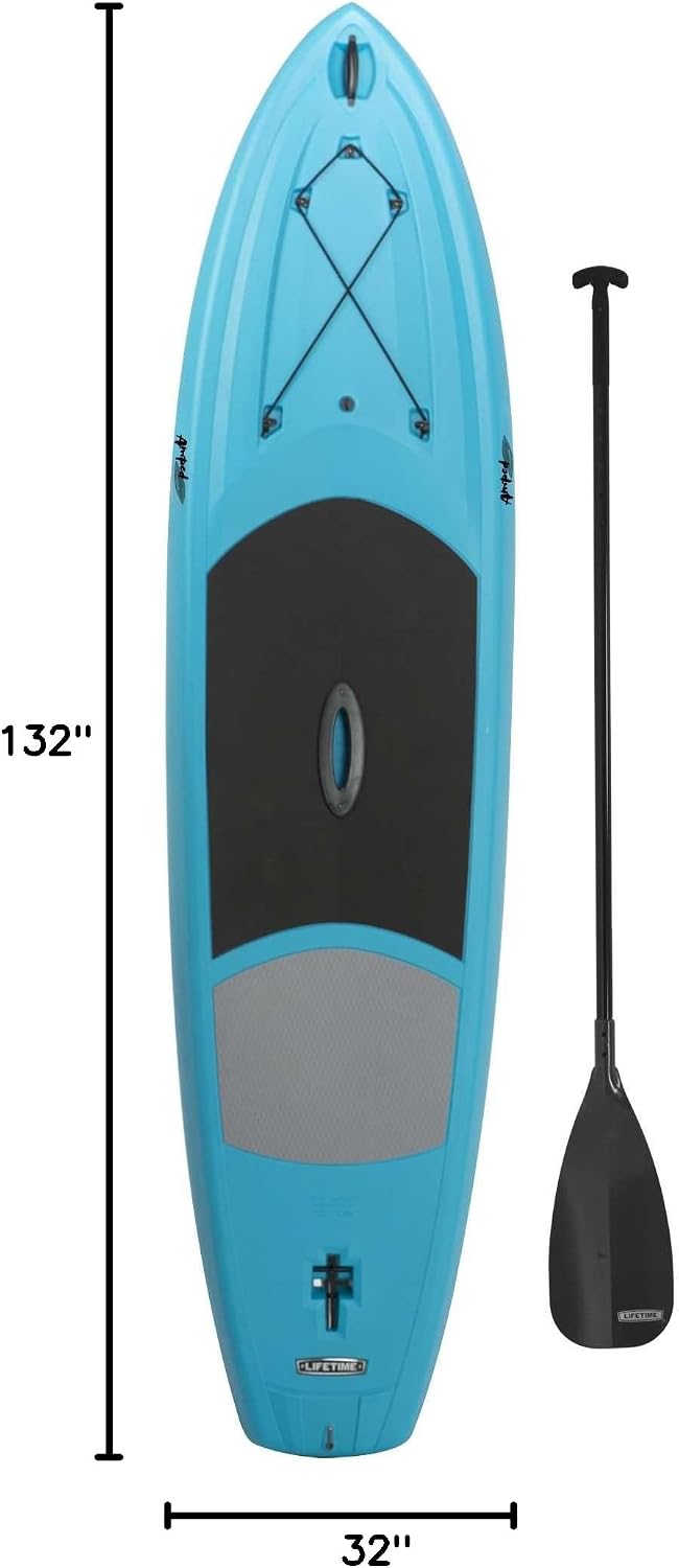 Lifetime Amped Hardshell Paddleboard with Paddle, 11', Glacier Blue