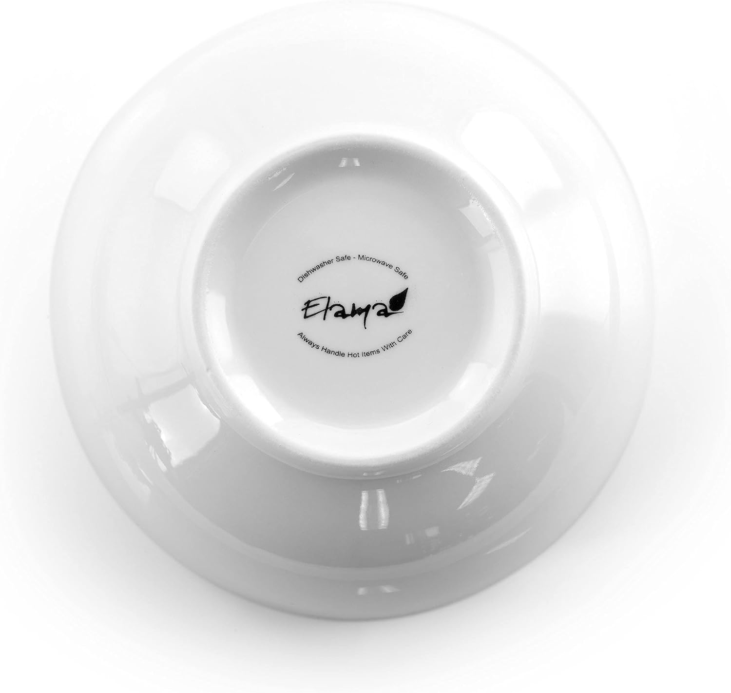 Elama White Porcelain Dish Dinnerware Set, 18 Piece, Newman