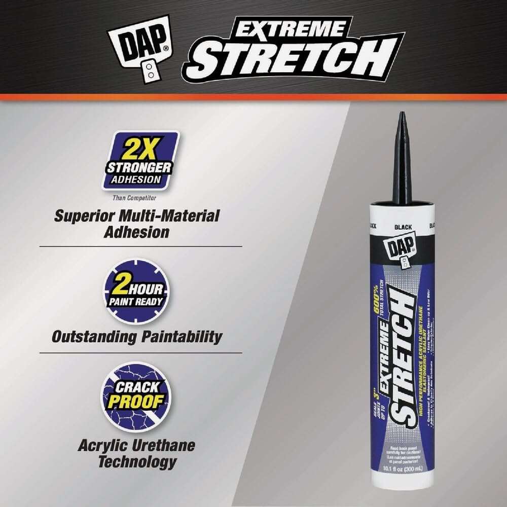 DAP Extreme Stretch Acrylic Urethane Premium Elastomeric Sealant, White, 10.1 Oz (7079818715)
