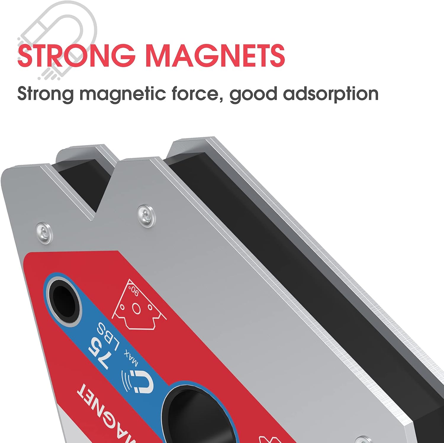 YESWELDER 4-Pc Welding Magnet Set, 50 lb Holding Power Welding Accessories